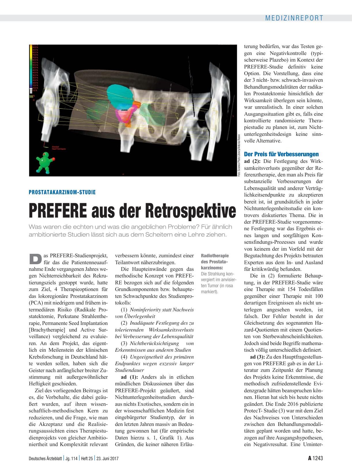 Vorschauseite 1: Prostatakarzinom-Studie: PREFERE aus der Retrospektive