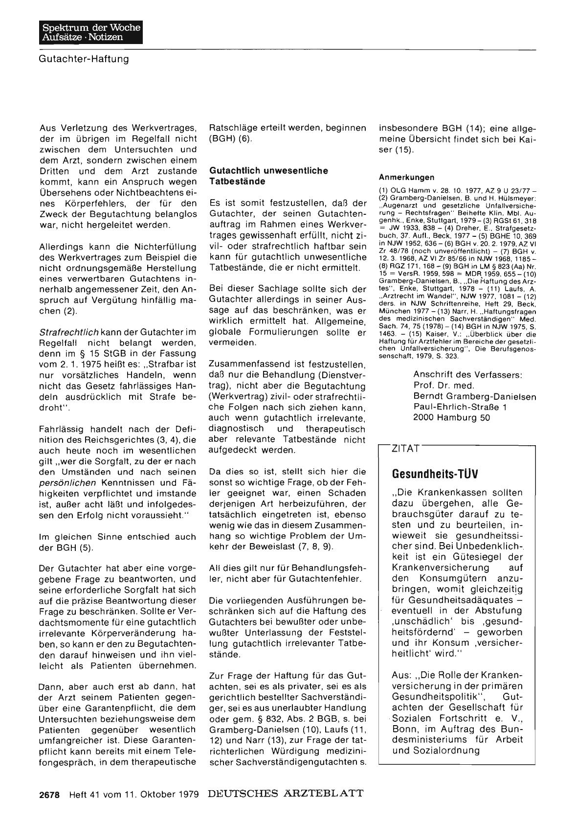 Vorschauseite 1: ZITAT: Schwerpunktaufgabe des Arztes
