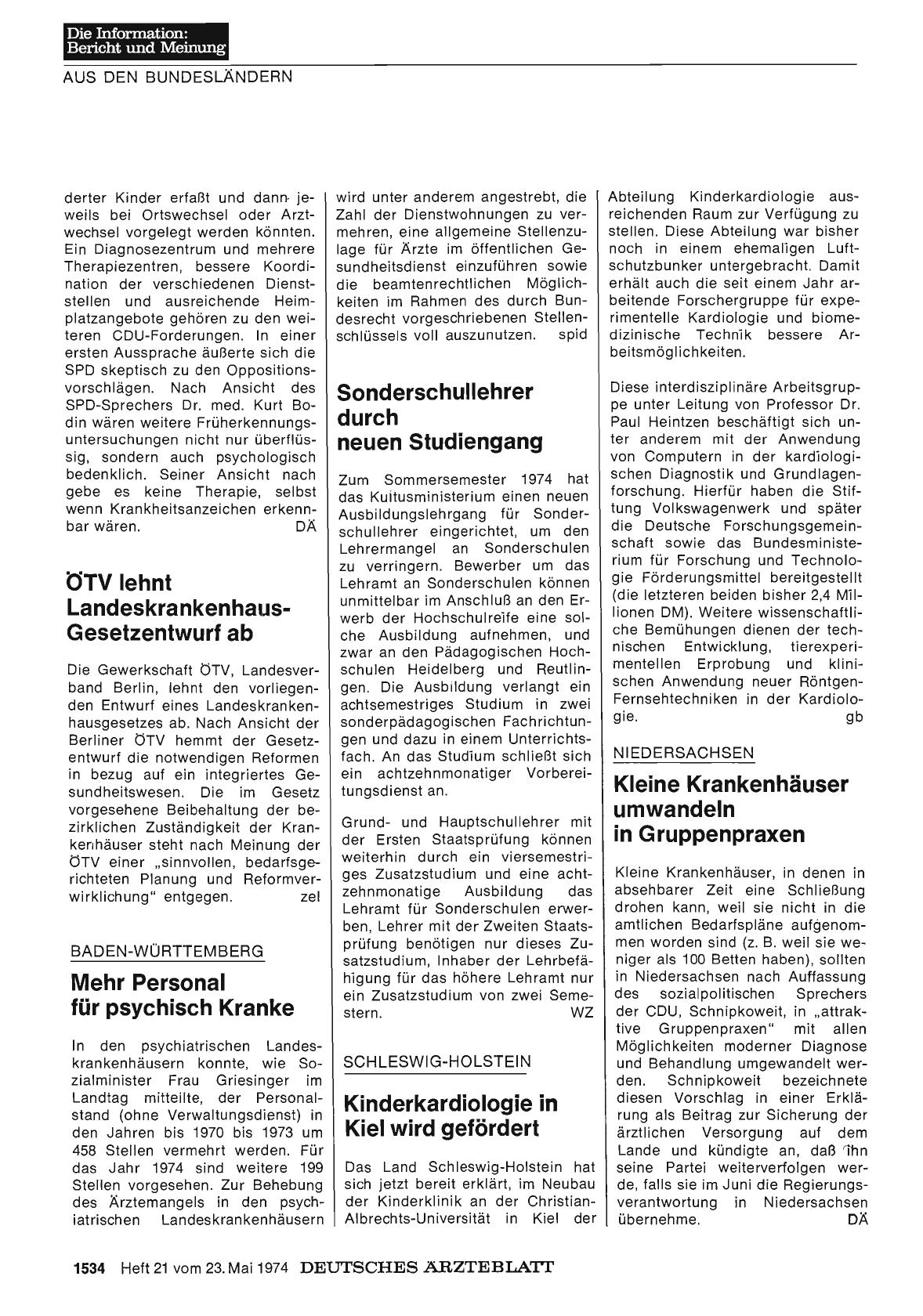 Vorschauseite 1: Baden-Württemberg: Mehr Personal für psychisch Kranke
