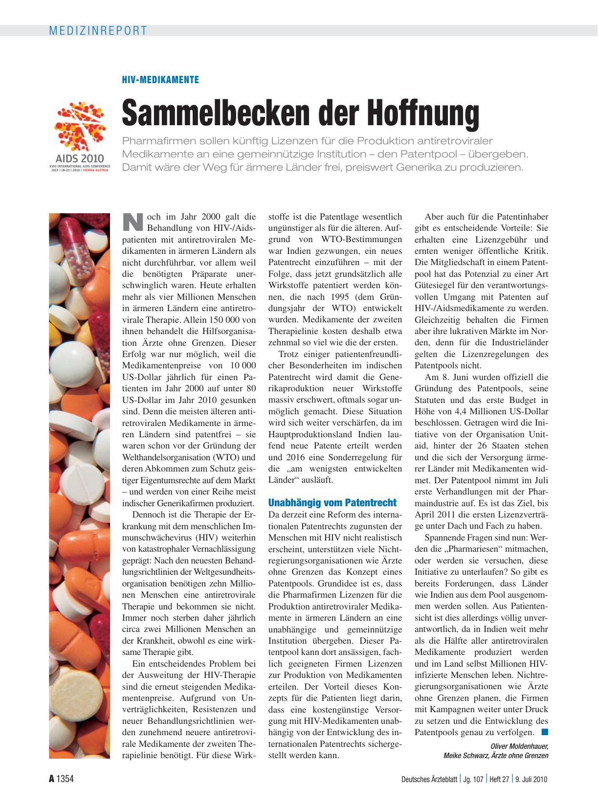 Vorschauseite 1: HIV-Medikamente: Sammelbecken der Hoffnung