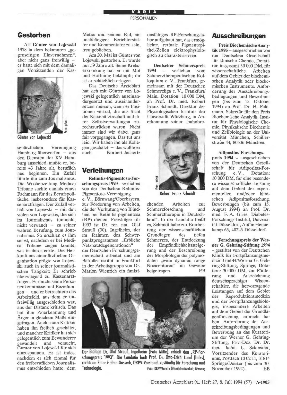 Vorschauseite 1: Ausschreibungen