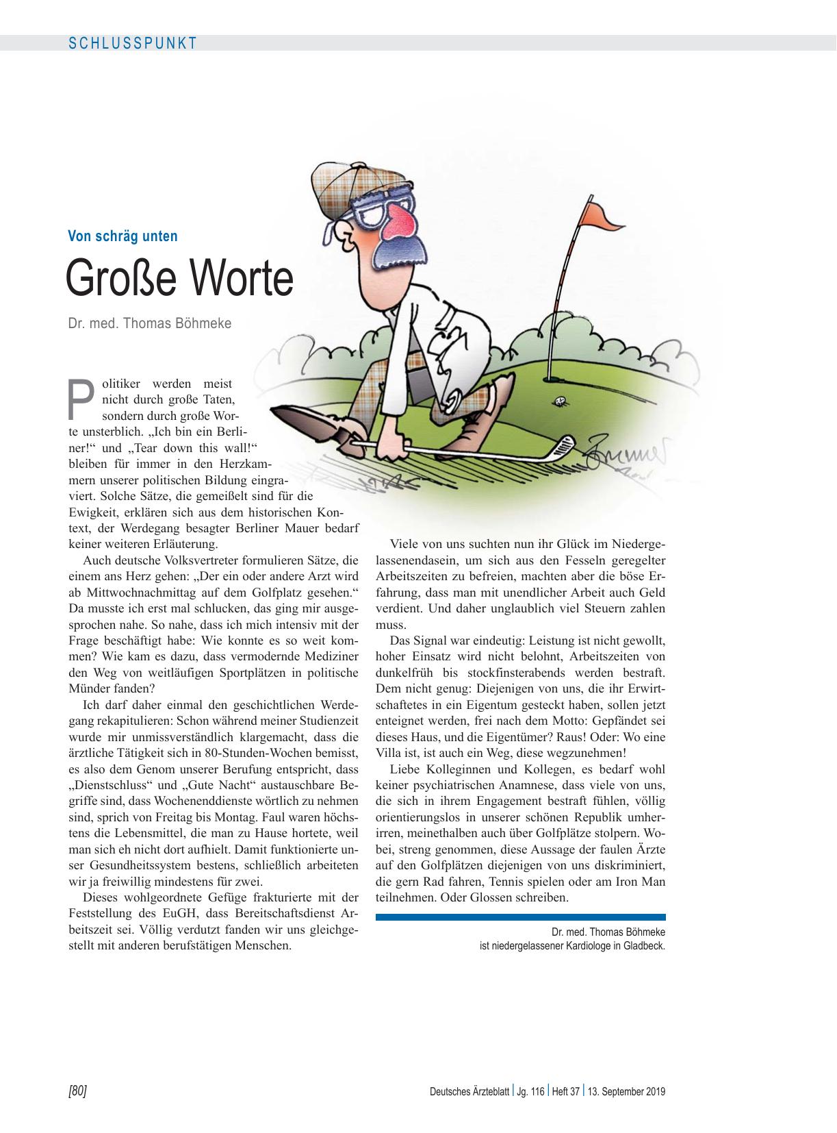 Vorschauseite 1: Von schräg unten: Große Worte