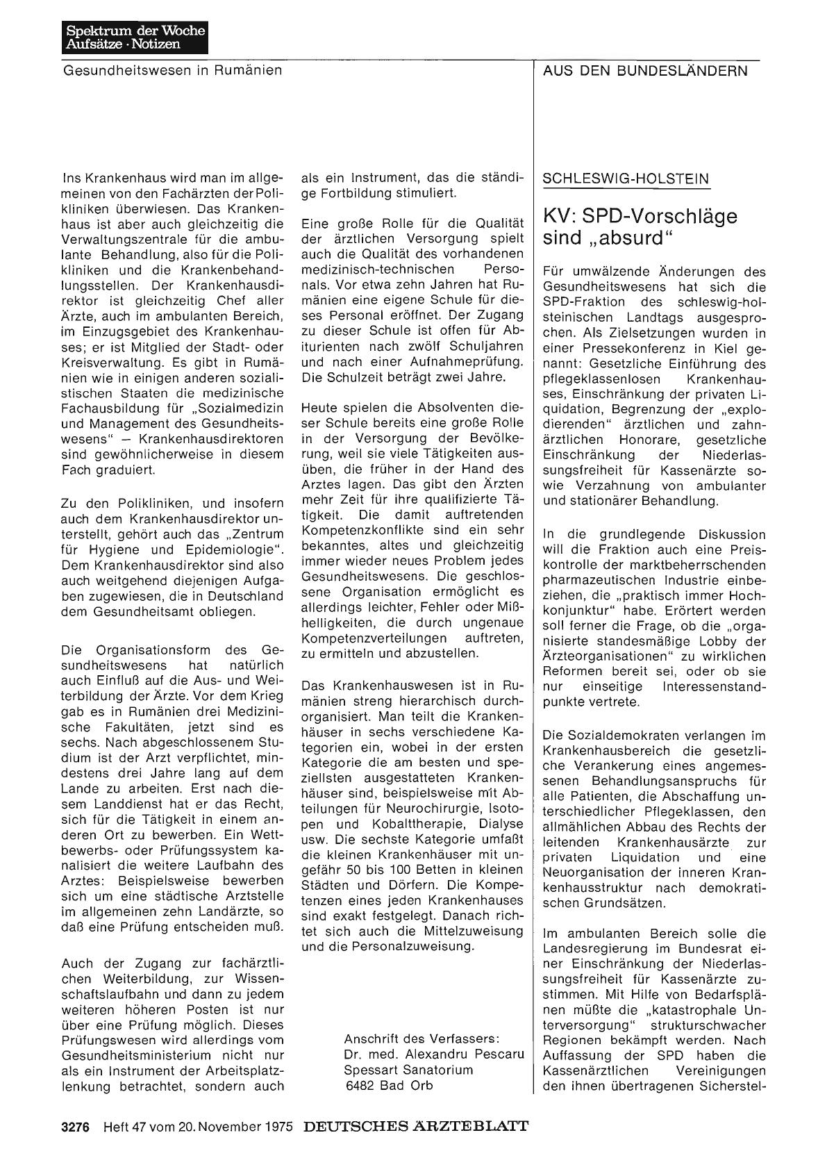 Vorschauseite 1: SCHLESWIG-HOLSTEIN: KV: SPD-Vorschläge sind „absurd“