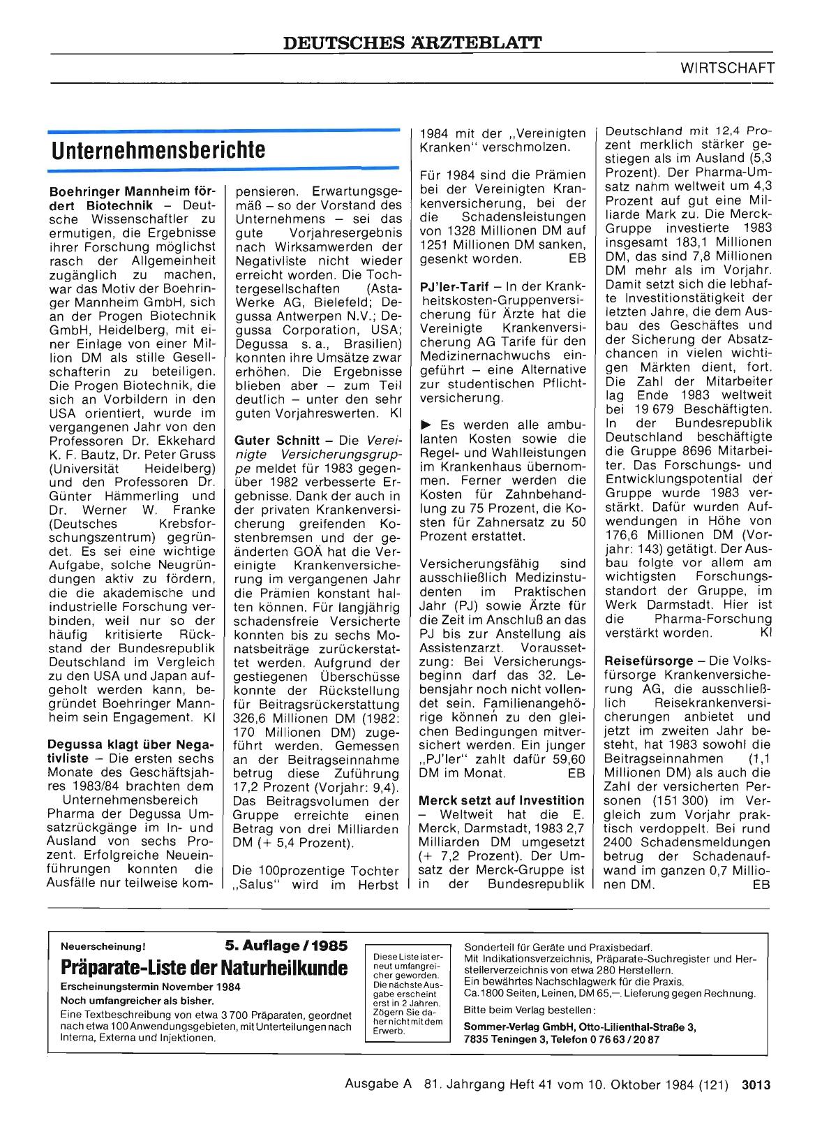 Vorschauseite 1: Unternehmensberichte: PJ'Ier-Tarif