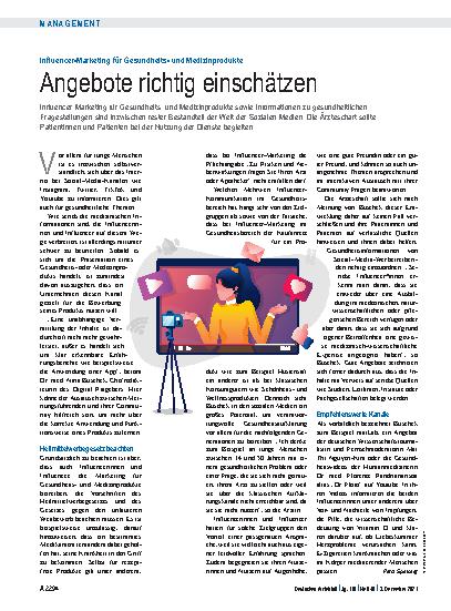 Vorschauseite 1: Influencer-Marketing für Gesundheitsund Medizinprodukte: Angebote richtig einschätzen
