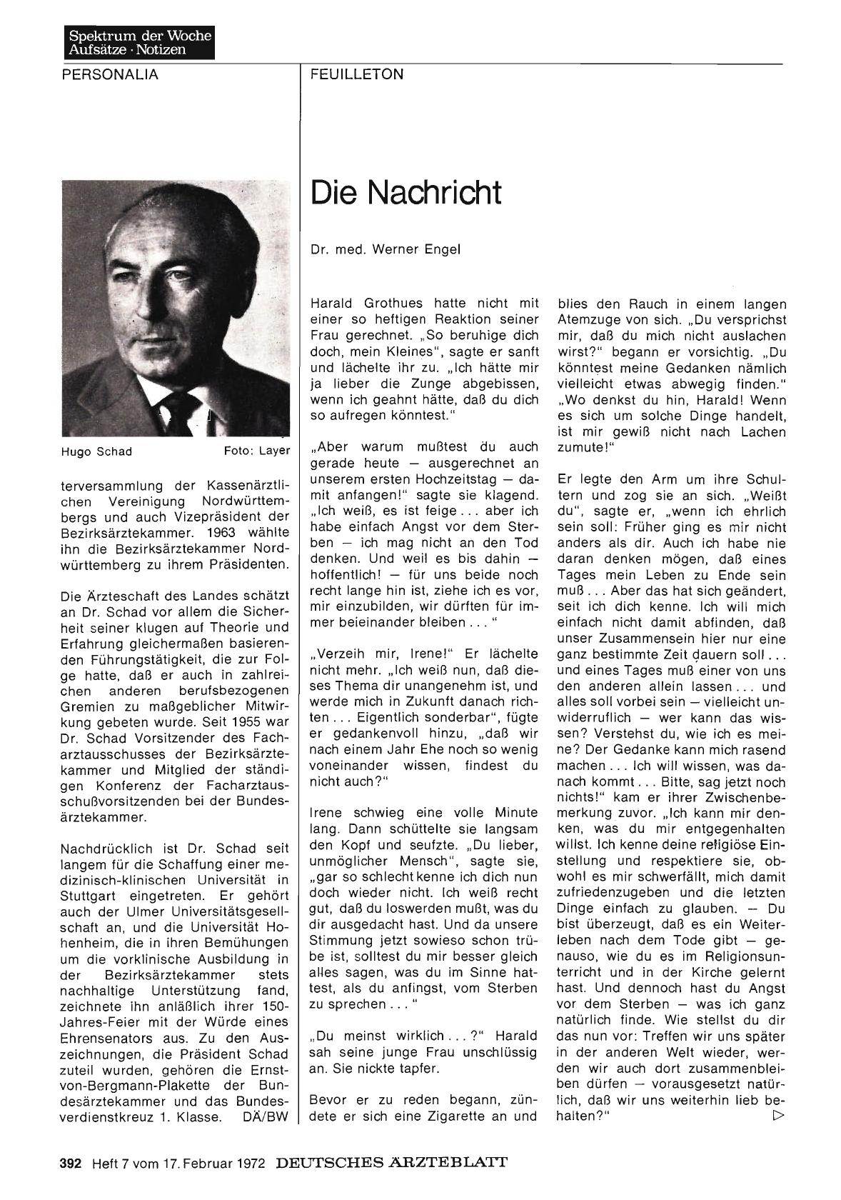 Vorschauseite 1: Die Nachricht