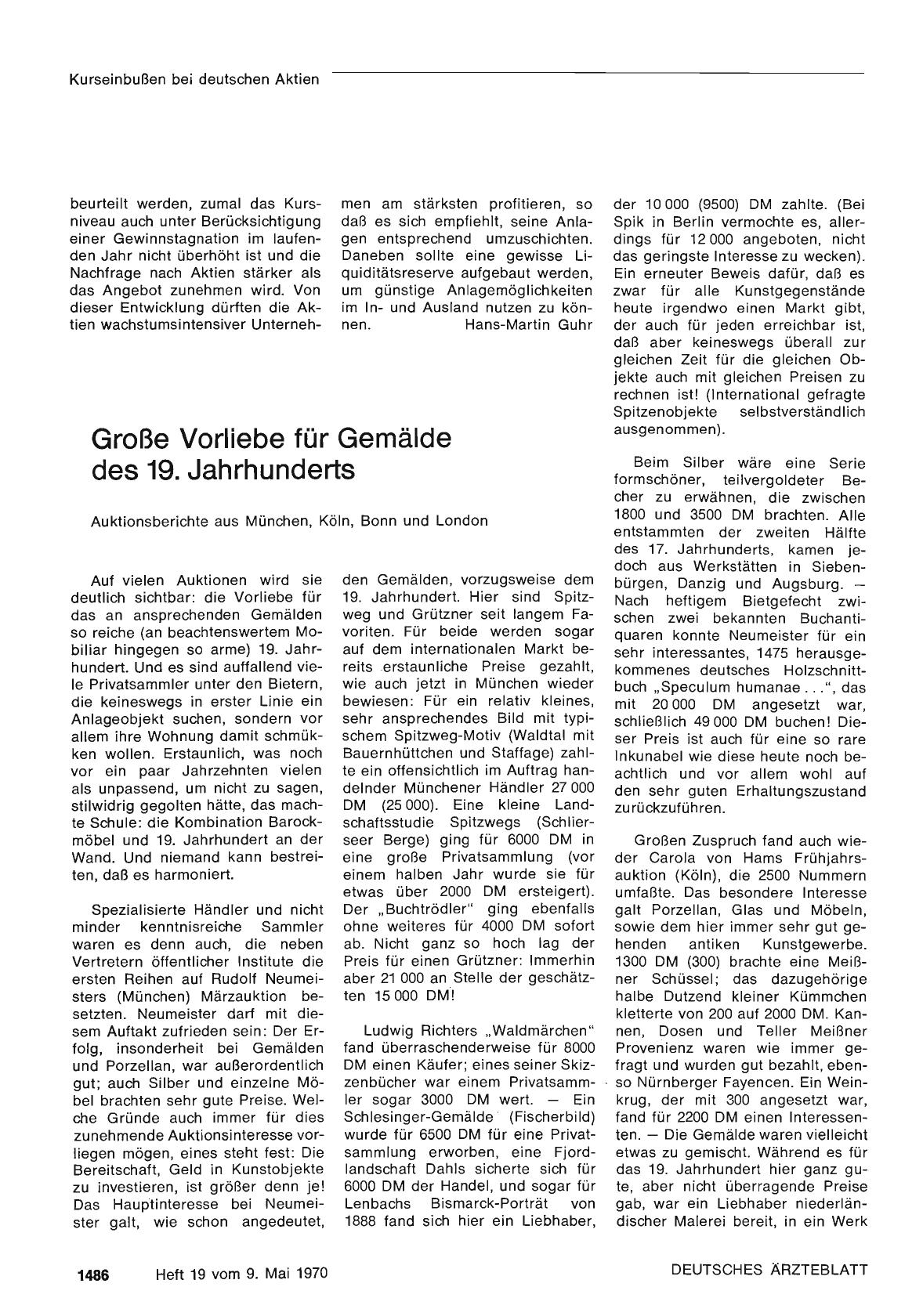 Vorschauseite 1: Große Vorliebe für Gemälde des 19. Jahrhunderts
