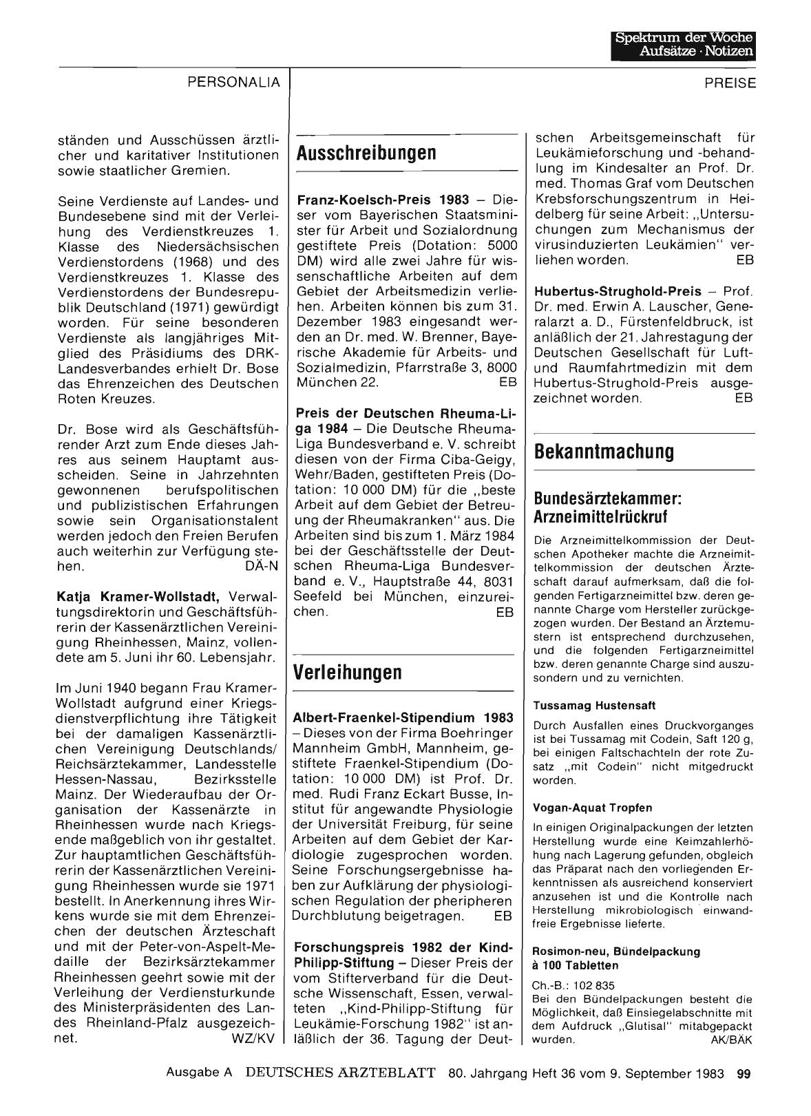 Vorschauseite 1: Ausschreibungen