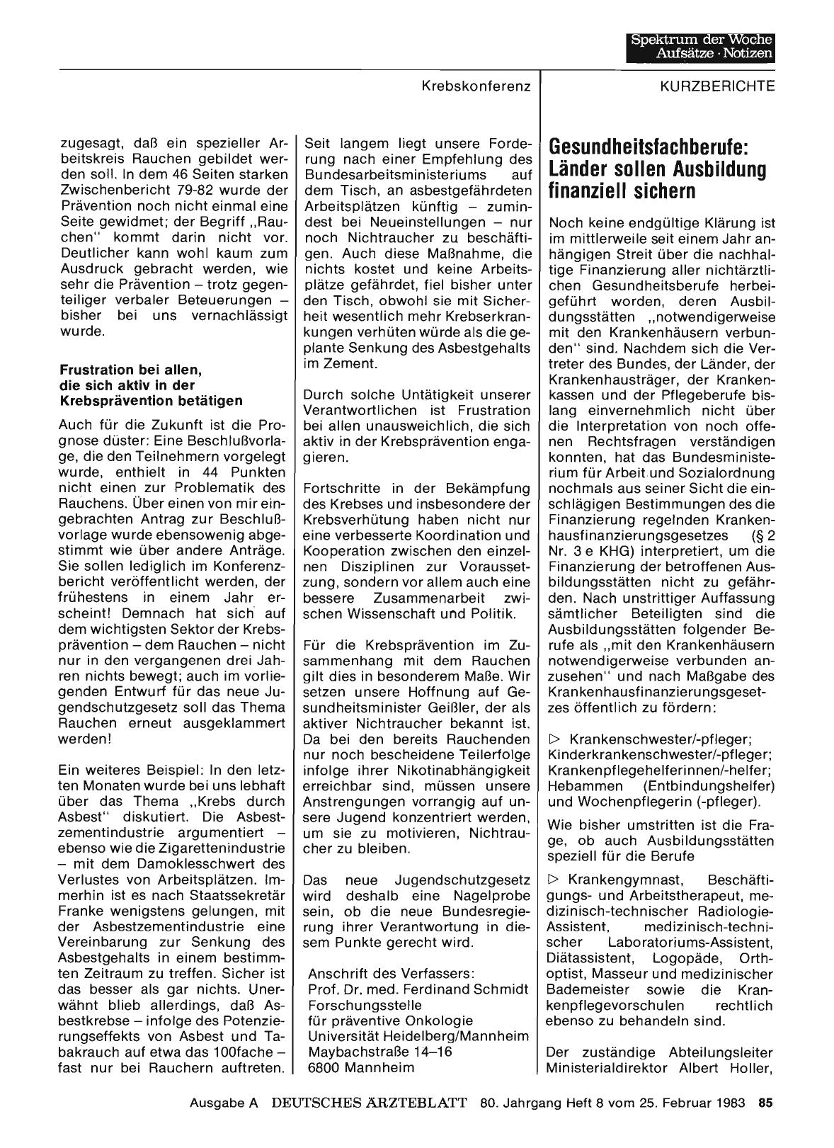 Vorschauseite 1: Gesundheitsfachberufe: Länder sollen Ausbildung finanziell sichern