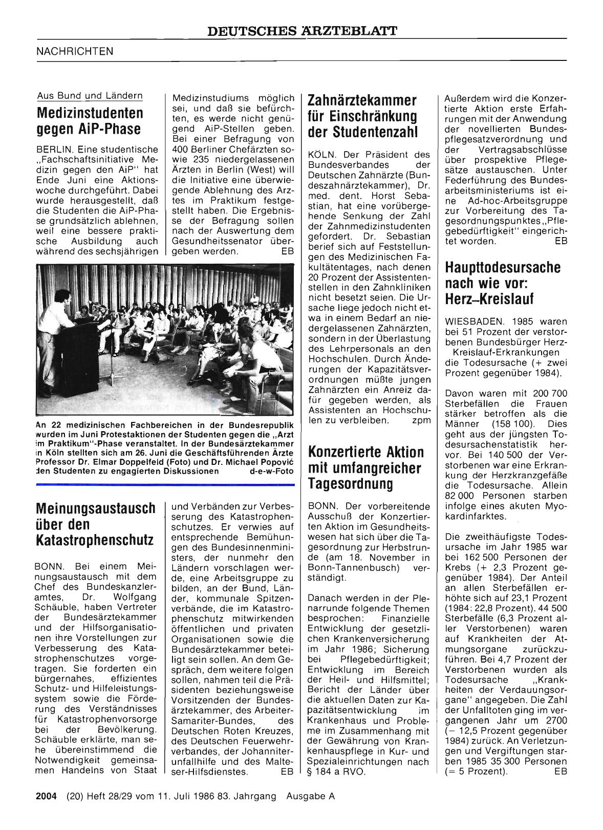 Vorschauseite 1: Konzertierte Aktion mit umfangreicher Tagesordnung