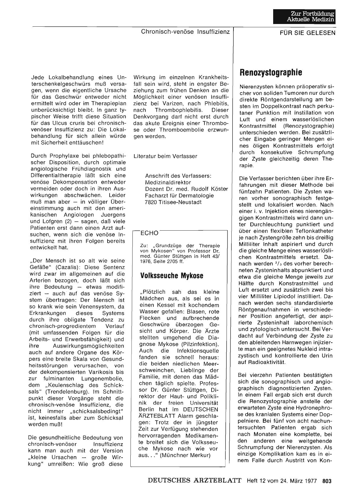 Vorschauseite 1: Renozystographie