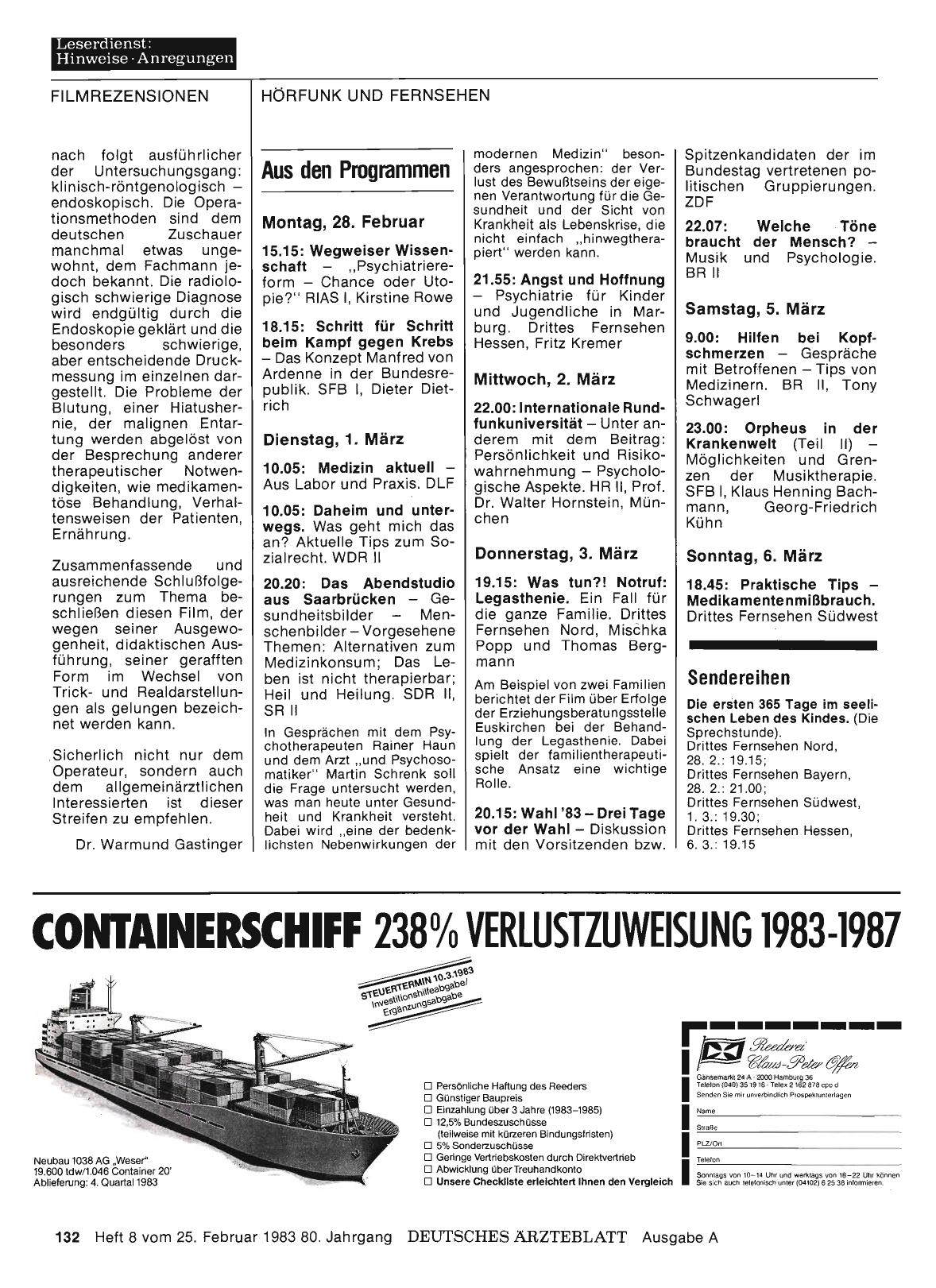 Vorschauseite 1: Aus den Programmen