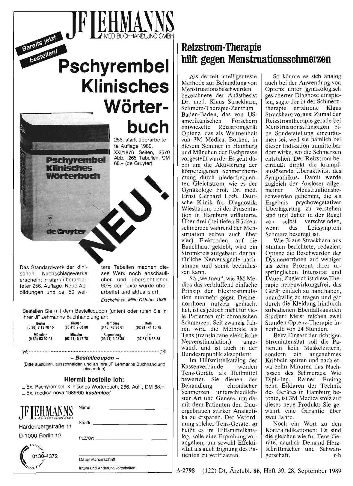 Vorschauseite 1: Reizstrom-Therapie hilft gegen Menstruationsschmerzen