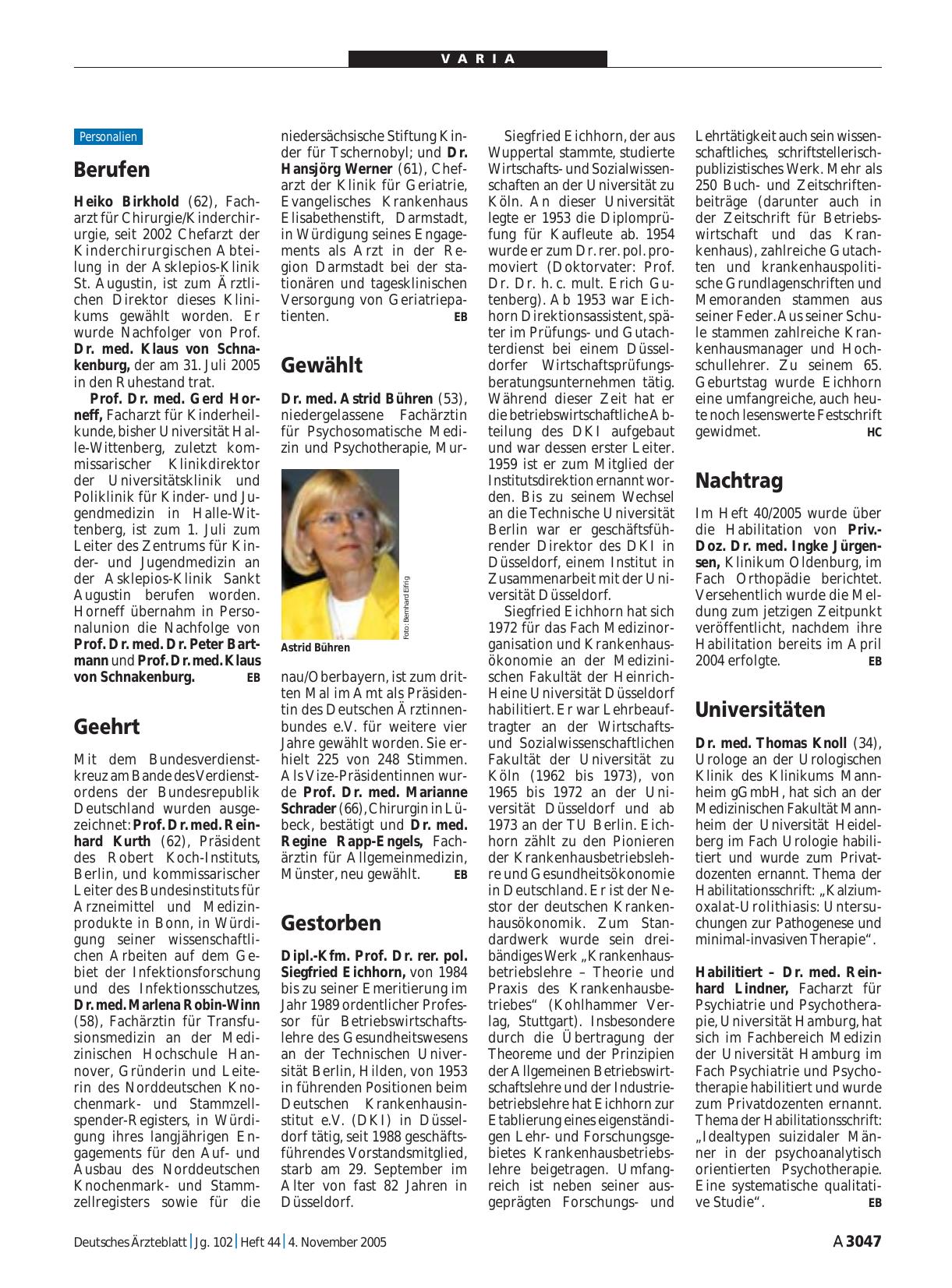 Vorschauseite 1: Geehrt