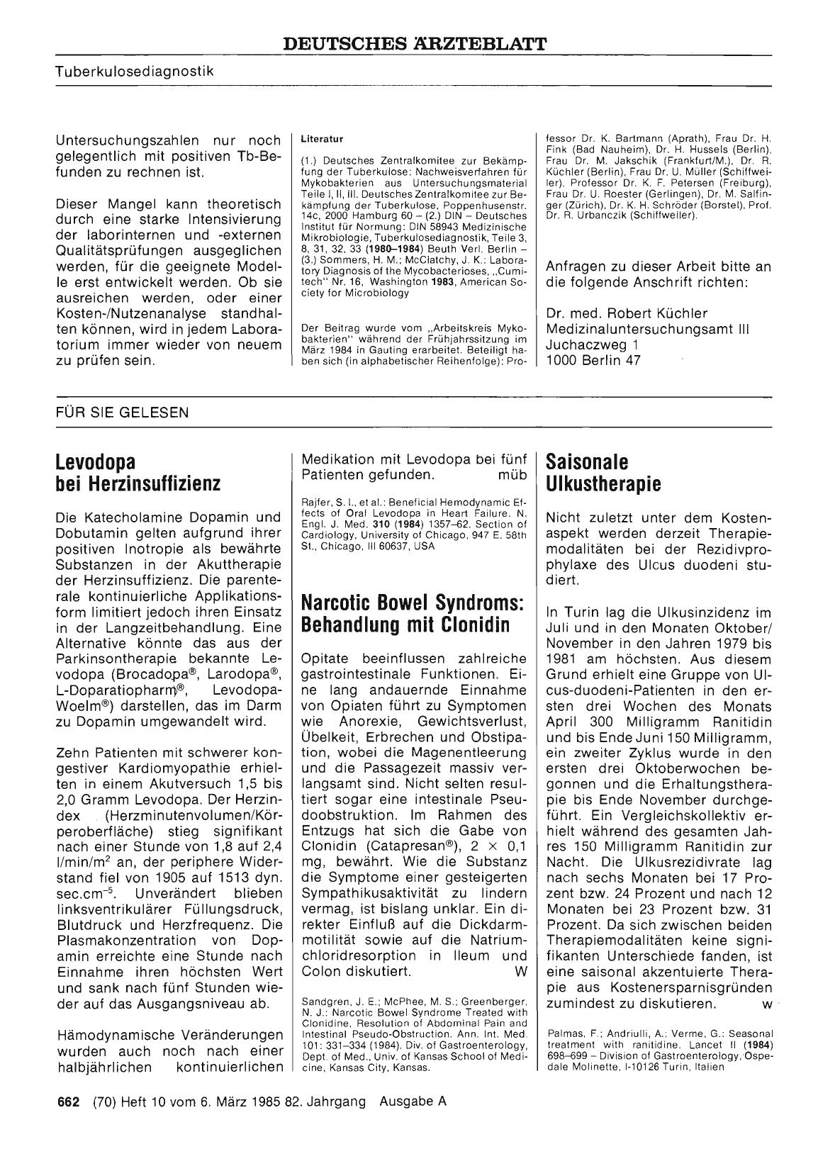 Vorschauseite 1: Narcotic Bowel Syndroms: Behandlung mit Clonidin