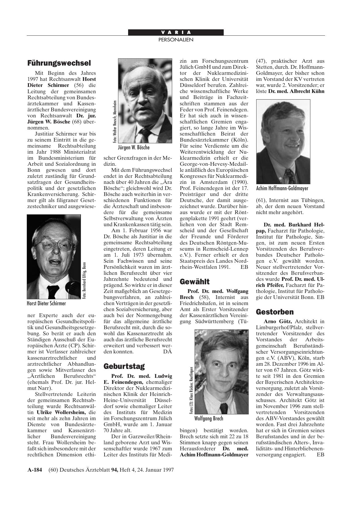 Vorschauseite 1: Führungswechsel