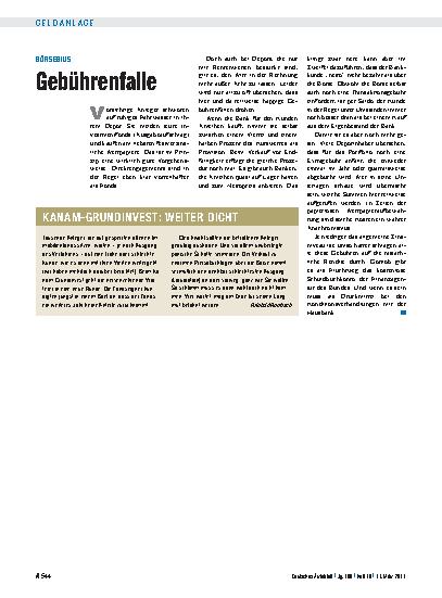 Vorschauseite 1: Börsebius: Gebührenfalle