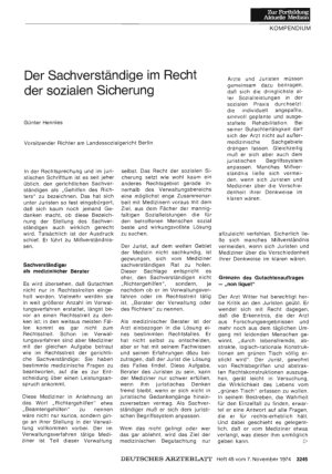 Vorschauseite 1: Der Sachverständige im Recht der sozialen Sicherung