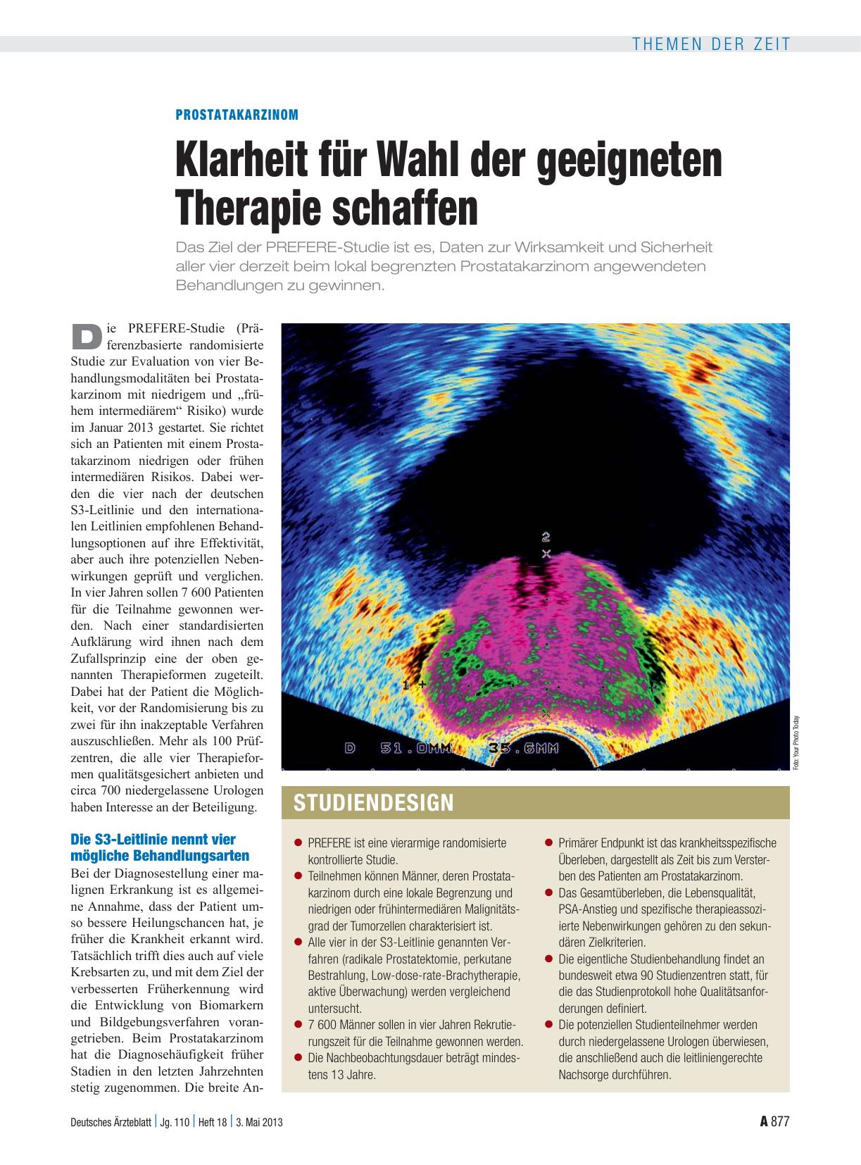 Vorschauseite 1: Prostatakarzinom: Klarheit für Wahl der geeigneten Therapie schaffen