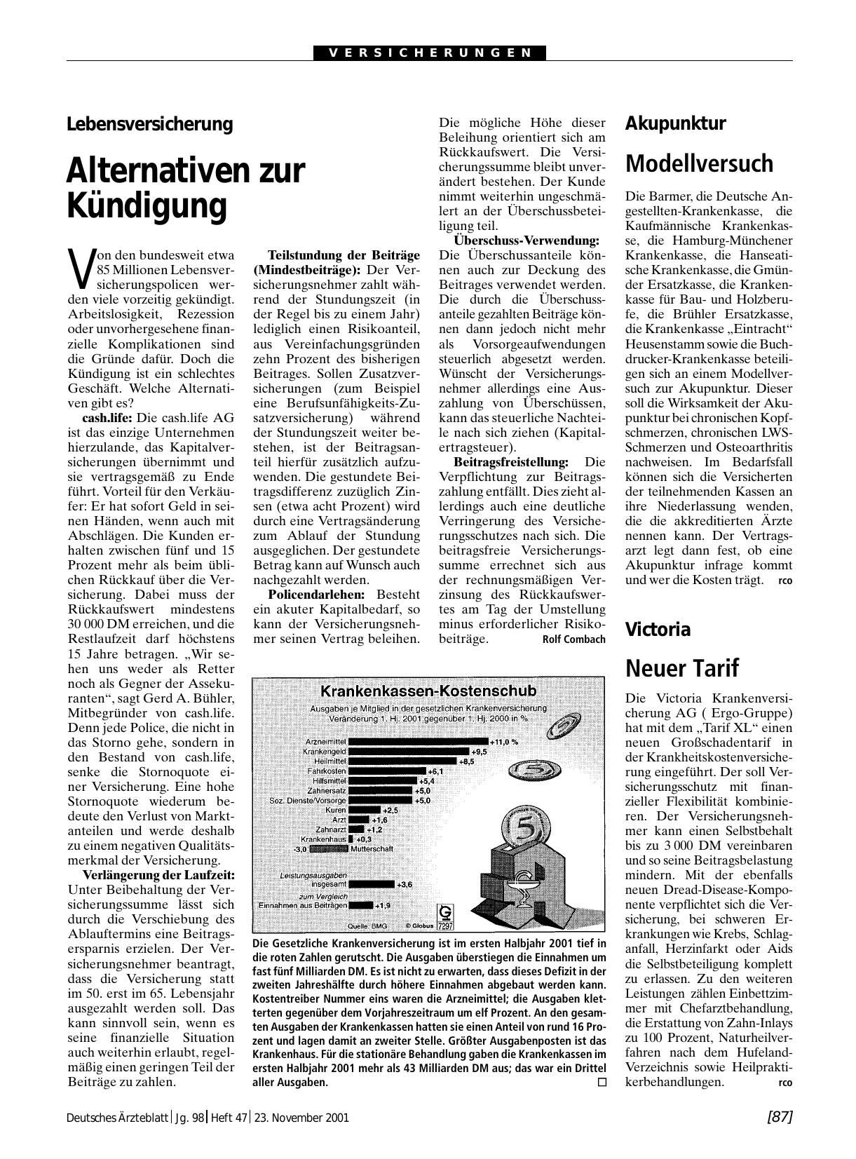 Vorschauseite 1: Krankenkassen-Kostenschub
