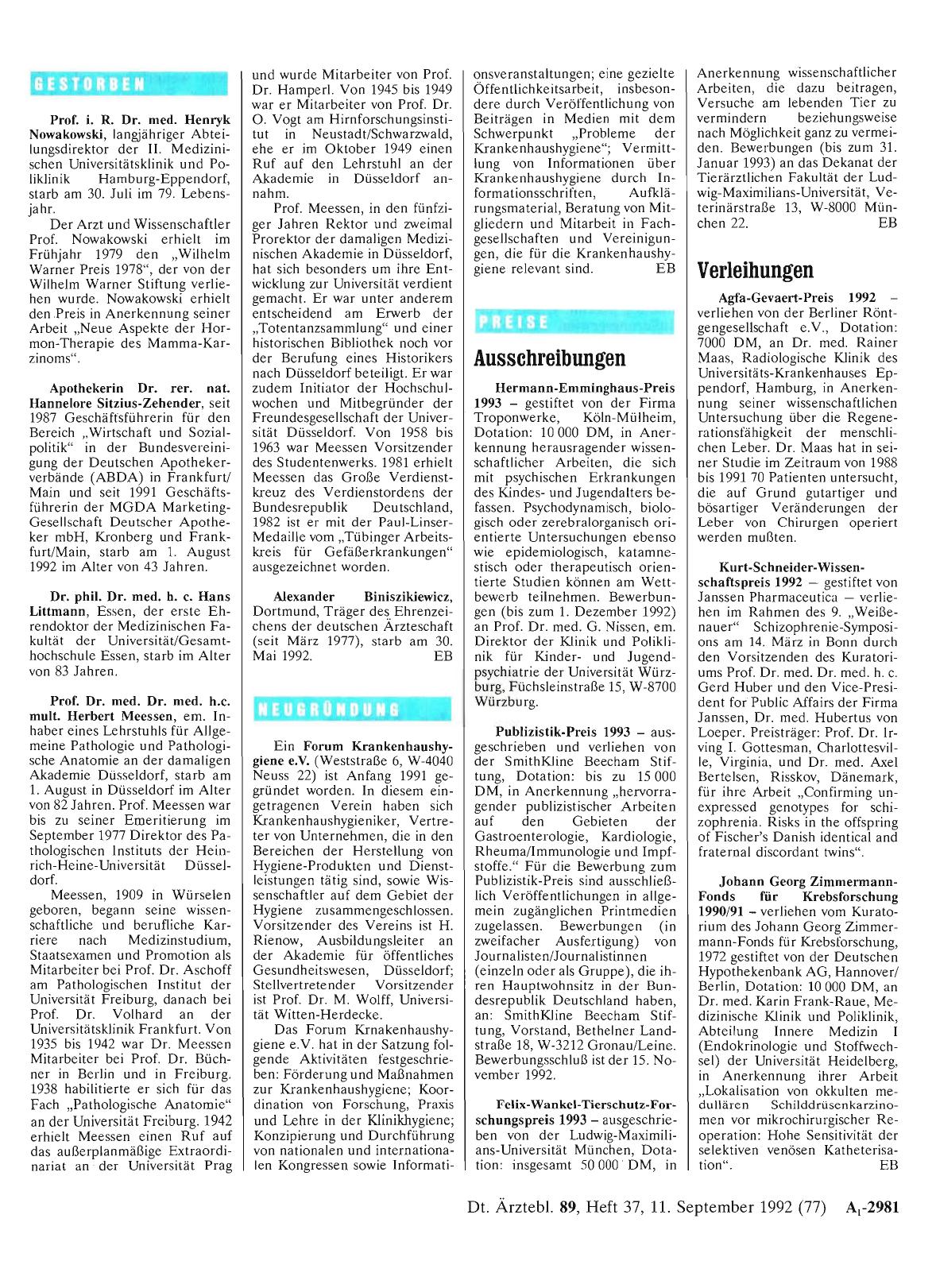 Vorschauseite 1: Gestorben