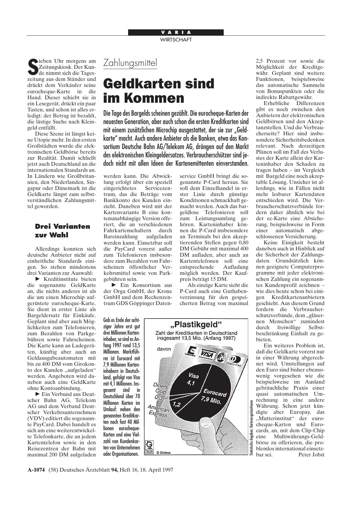 Vorschauseite 1: Plastikgeld