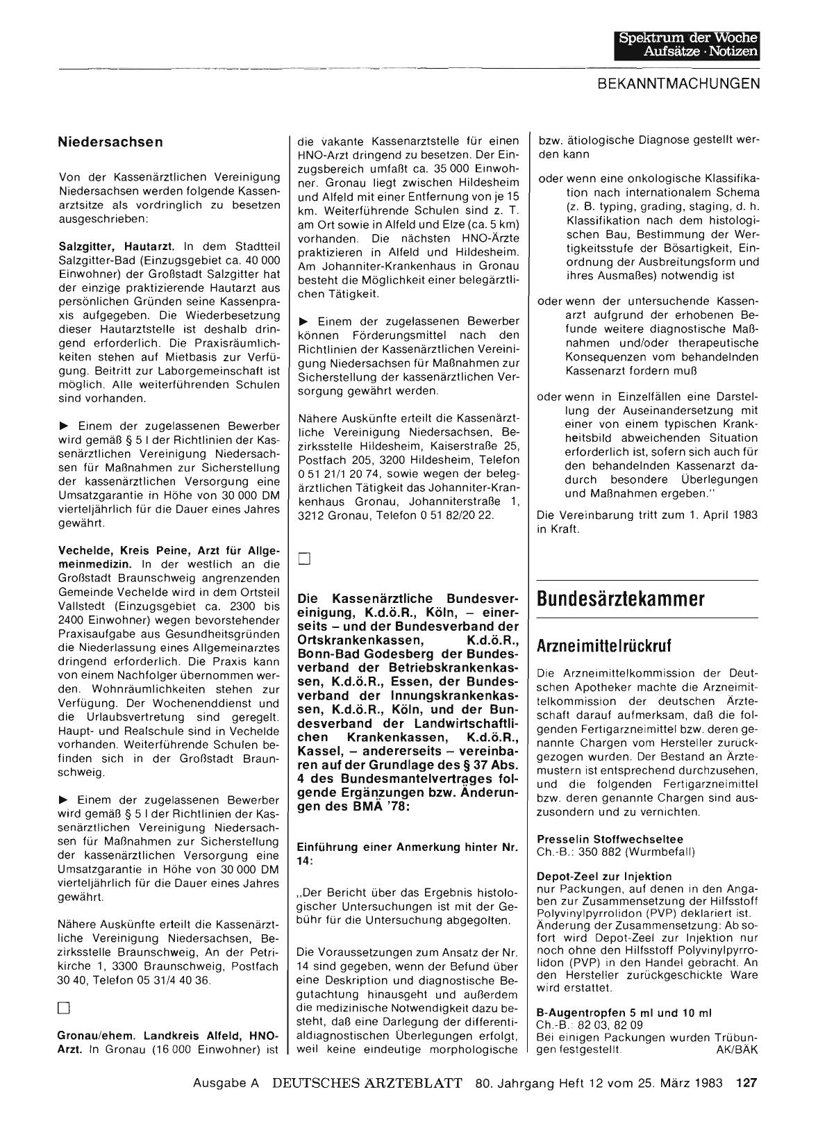 Vorschauseite 1: Bundesärztekammer