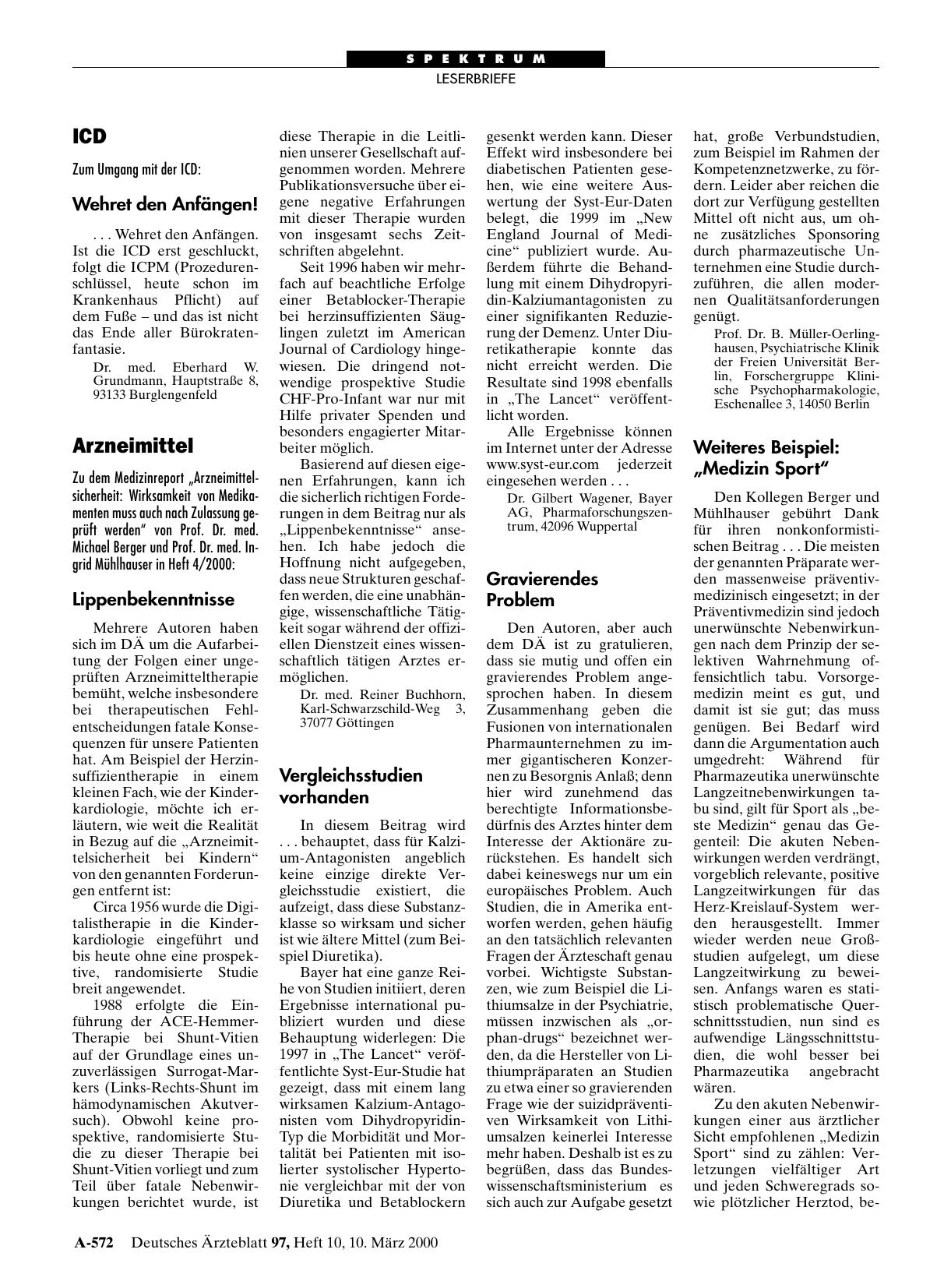 Vorschauseite 1: Arzneimittel: Gravierendes Problem