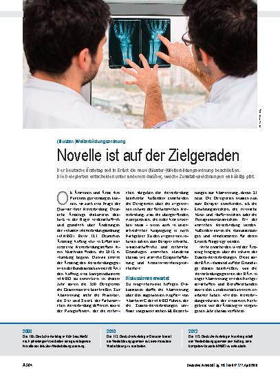 Vorschauseite 1: (Muster-)Weiterbildungsordnung: Novelle ist auf der Zielgeraden