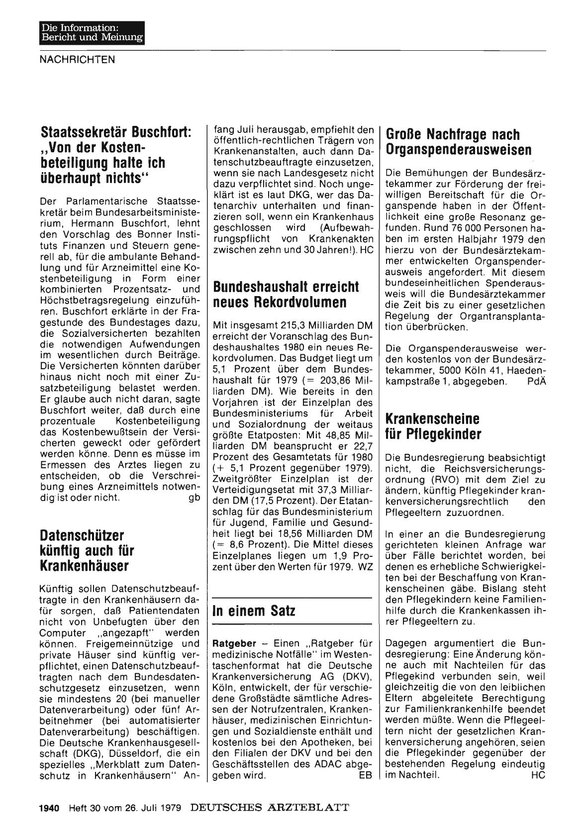Vorschauseite 1: Datenschützer künftig auch für Krankenhäuser