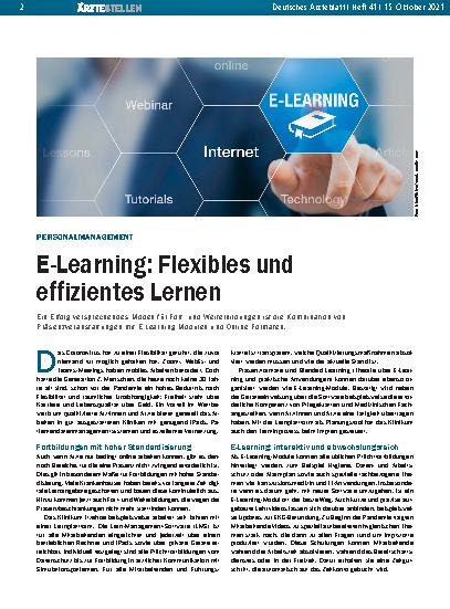 Vorschauseite 1: Personalmanagement: E-Learning: Flexibles und effizientes Lernen