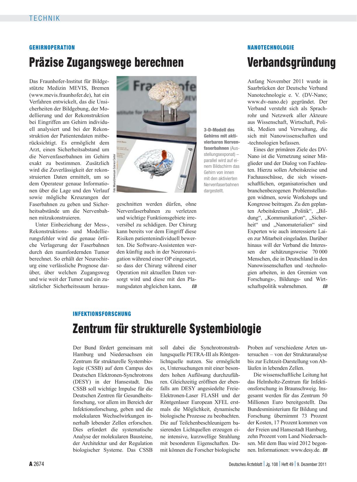 Vorschauseite 1: Gehirnoperation: Präzise Zugangswege berechnen