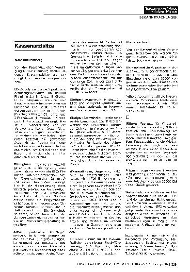 Vorschauseite 1: Kassenarztsitze