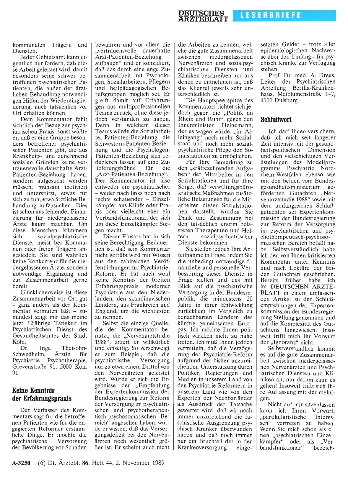 Vorschauseite 1: PSYCHIATRIE: Schlußwort