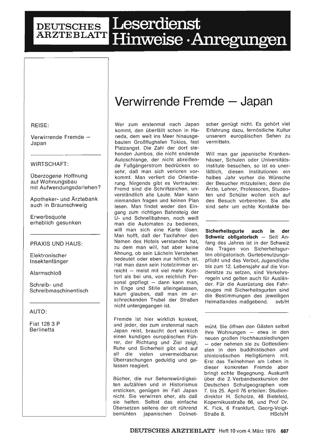 Vorschauseite 1: Verwirrende Fremde — Japan