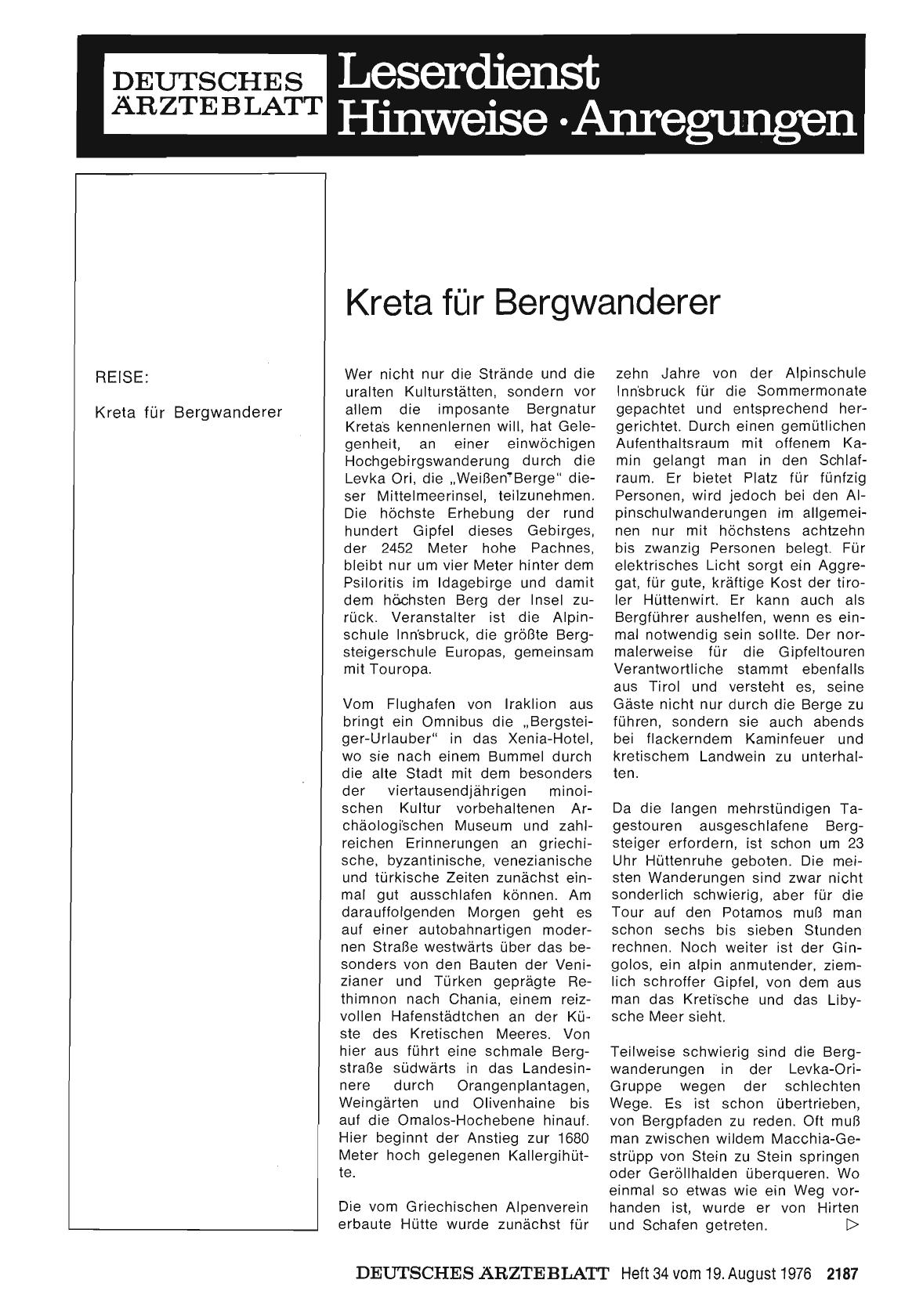 Vorschauseite 1: Kreta für Bergwanderer