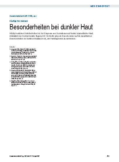 Vorschauseite 4: Häufige Dermatosen: Besonderheiten bei dunkler Haut