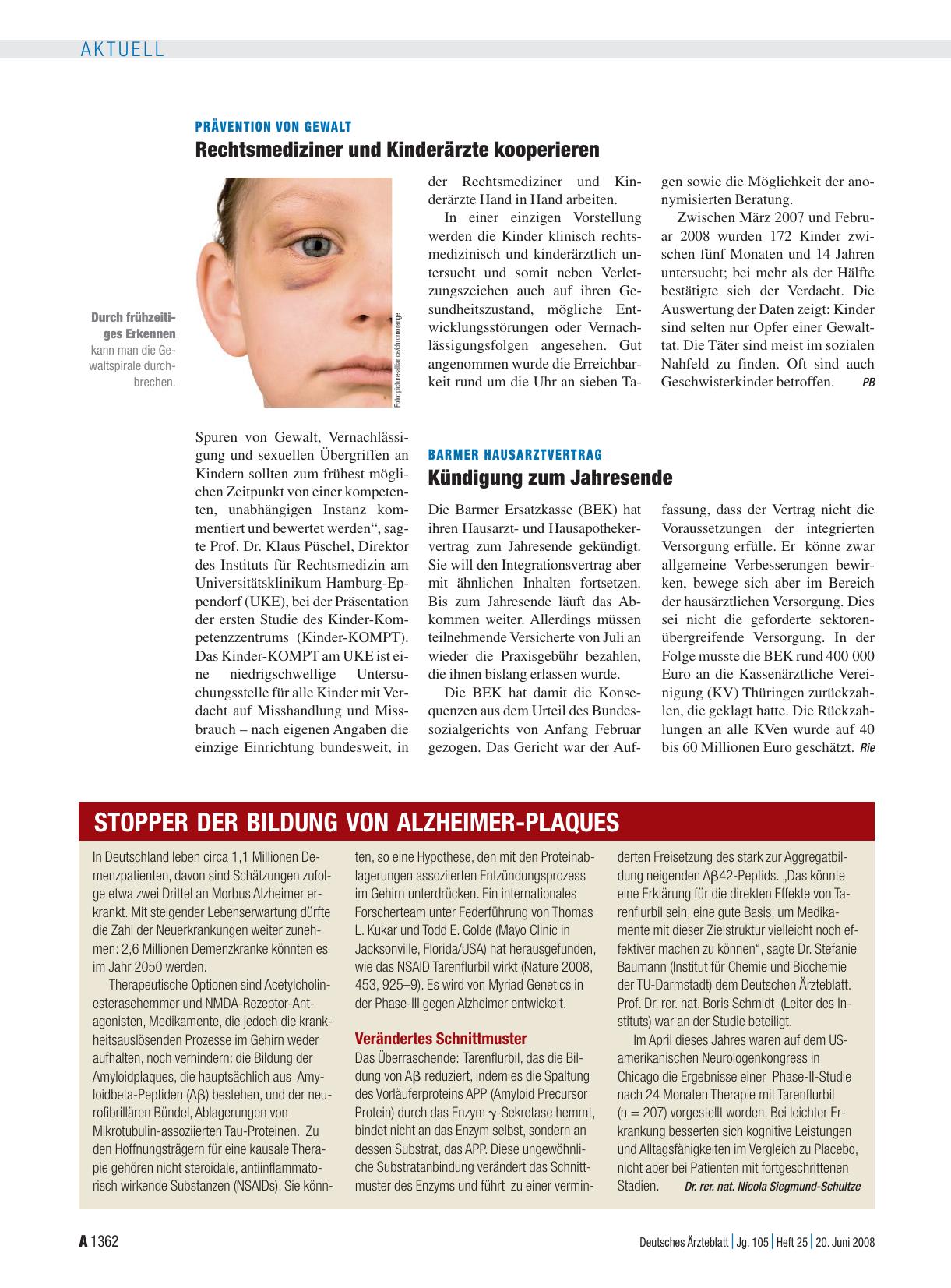 Vorschauseite 1: Stopper der Bildung von Alzheimer-Plaques