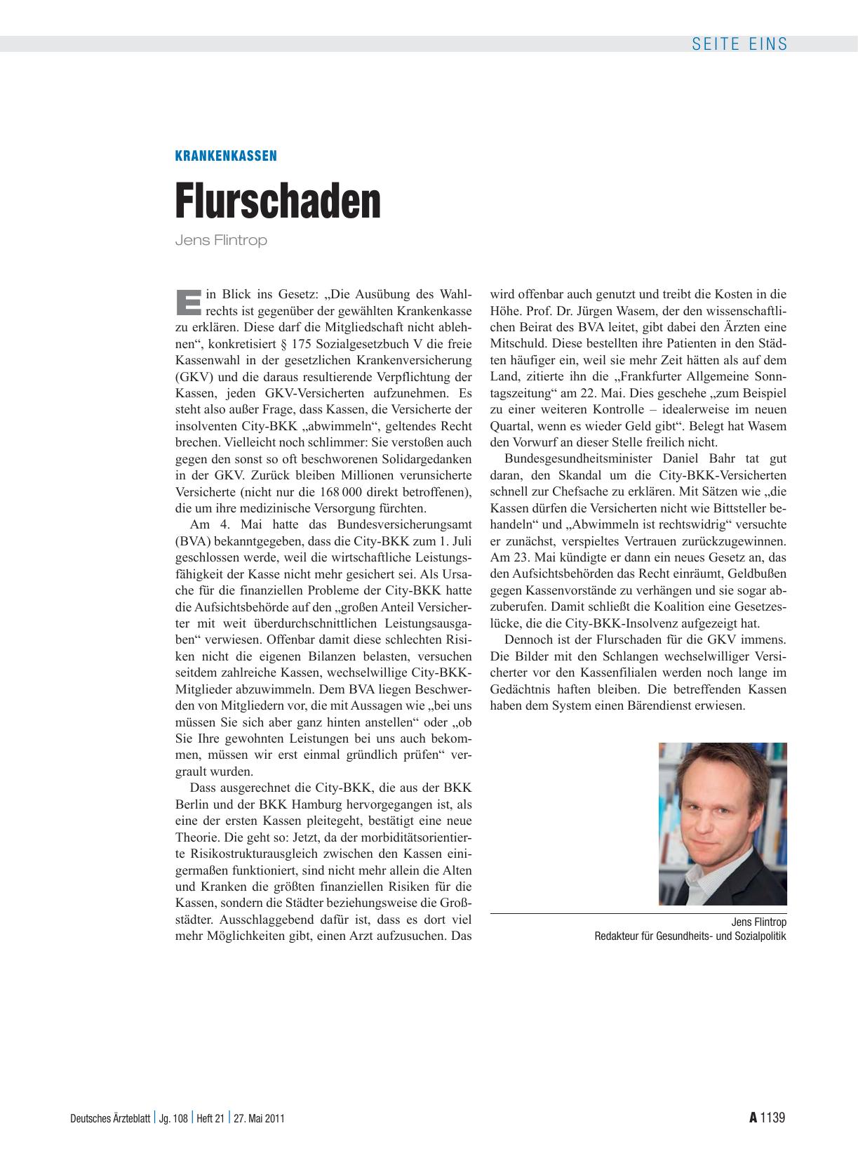 Vorschauseite 1: Krankenkassen: Flurschaden
