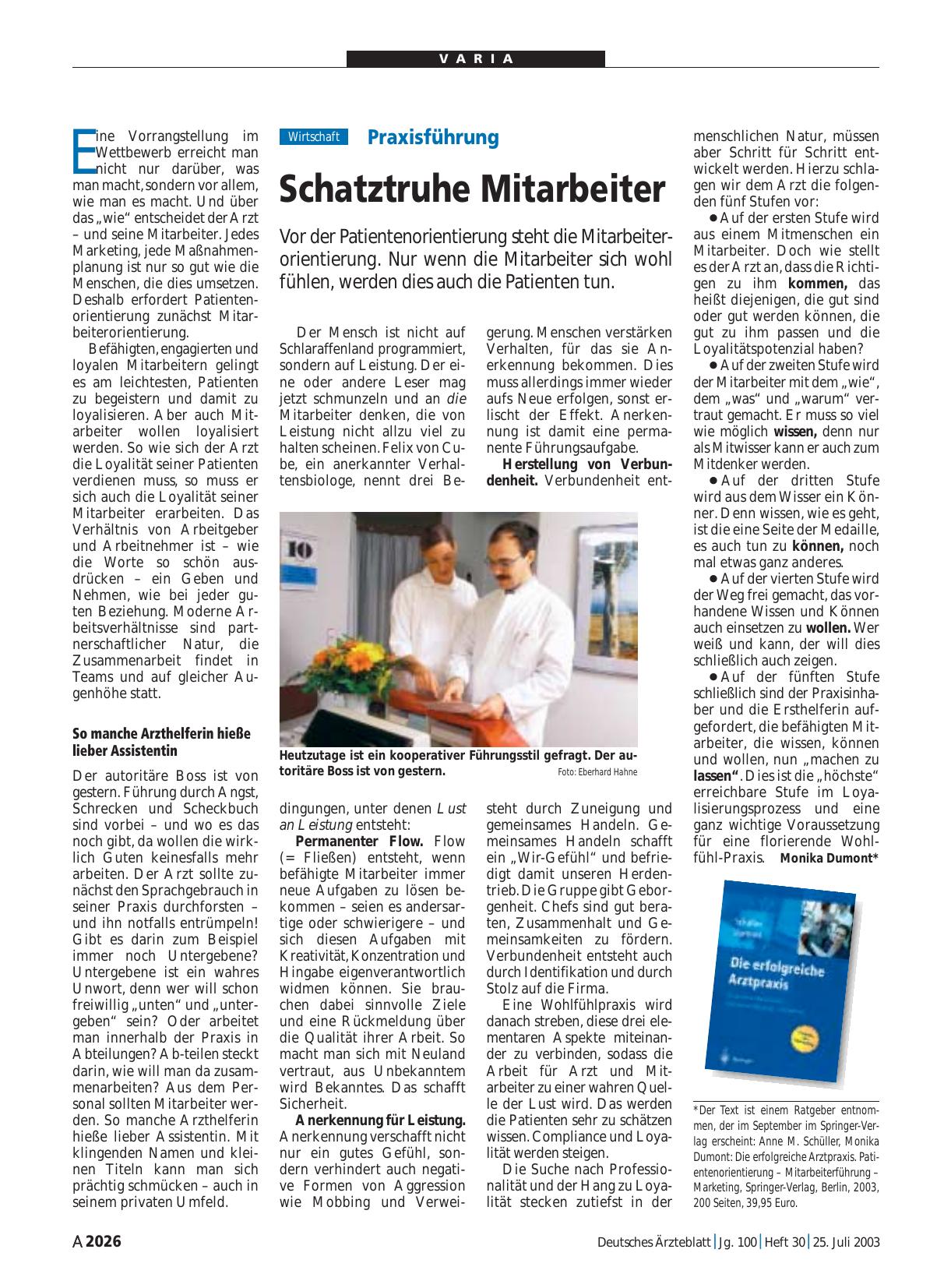 Vorschauseite 1: Praxisführung: Schatztruhe Mitarbeiter