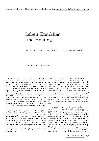 Vorschauseite 1: Leben, Krankheit und Heilung
