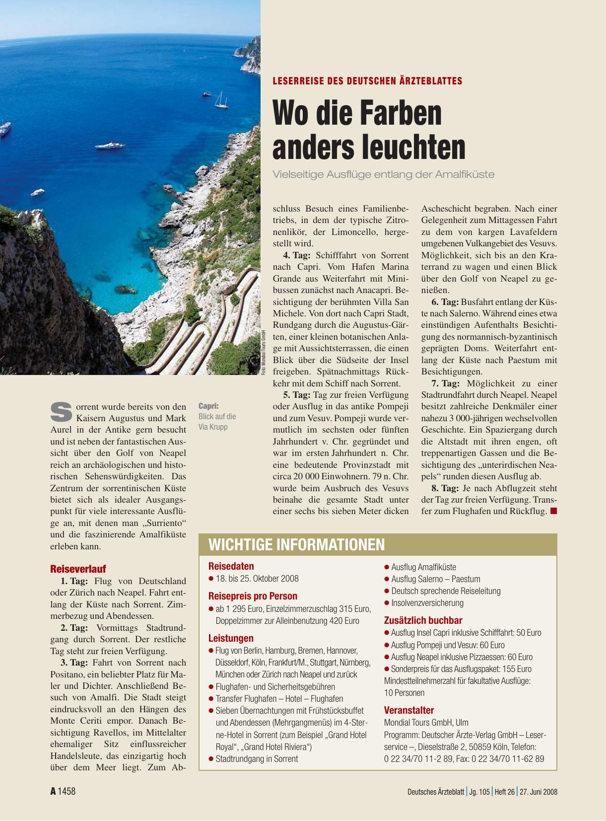 Vorschauseite 1: Wo die Farben anders leuchten: Vielseitige Ausflüge entlang der Amalfiküste