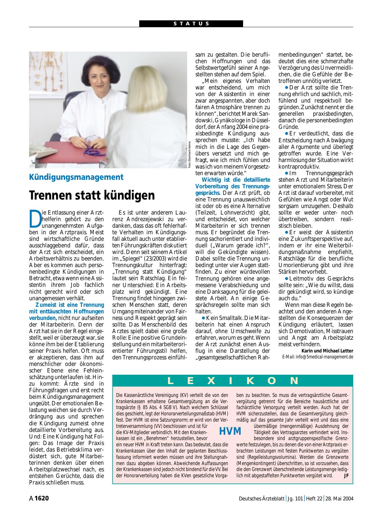 Vorschauseite 1: Kündigungsmanagement: Trennen statt kündigen