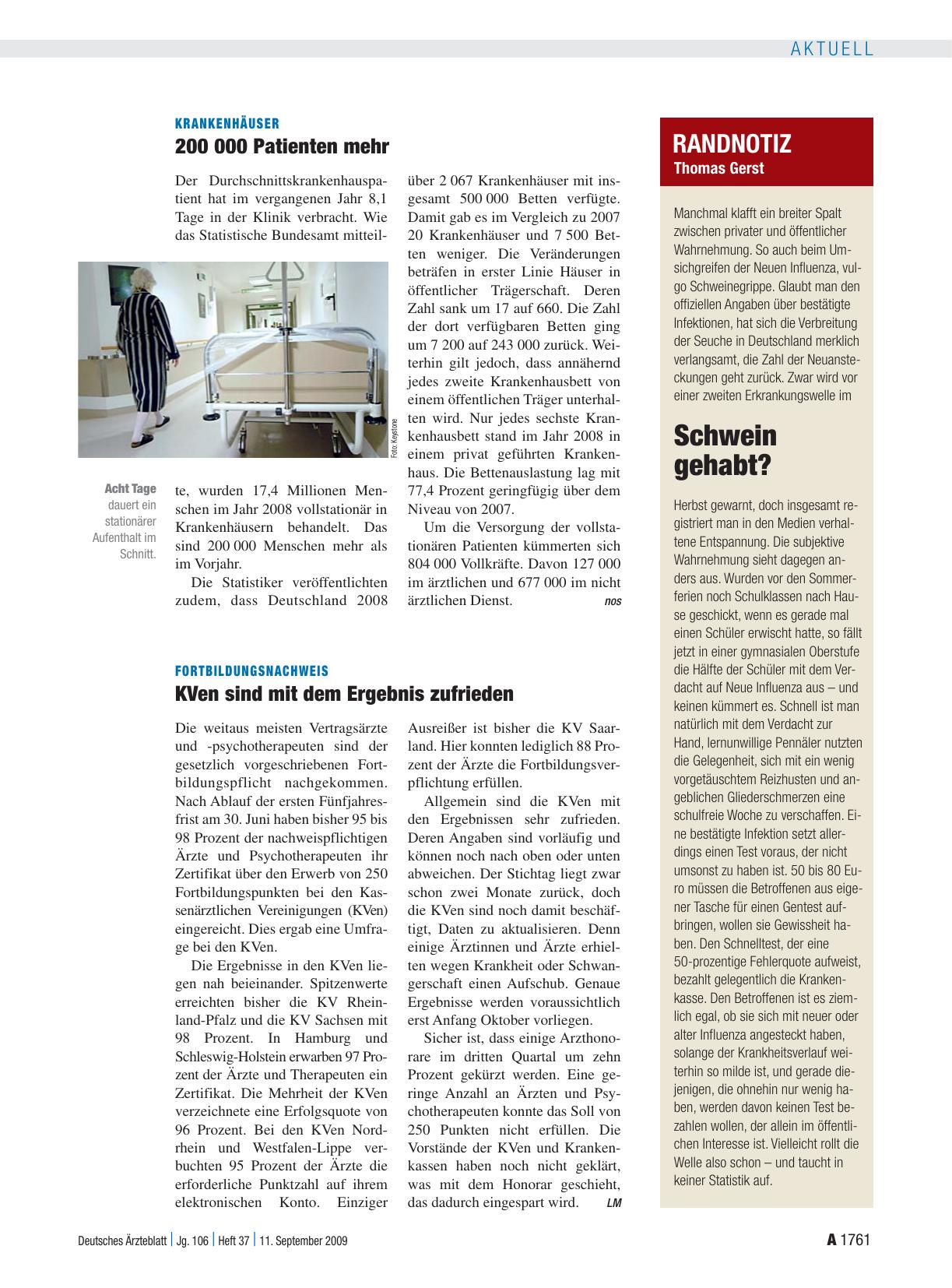 Vorschauseite 1: Randnotiz: Schwein gehabt?