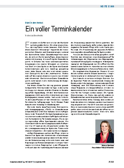 Vorschauseite 1: Start in den Herbst: Ein voller Terminkalender