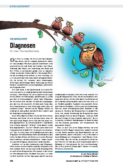 Vorschauseite 1: Von schräg unten: Diagnosen