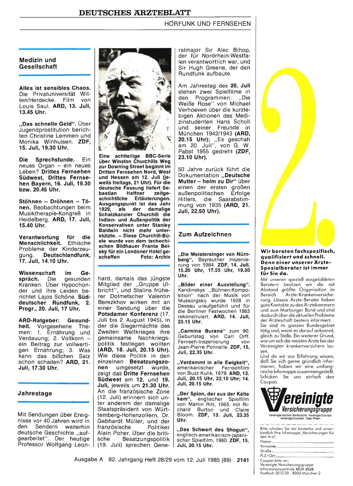 Vorschauseite 1: HÖRFUNK UND FERNSEHEN
