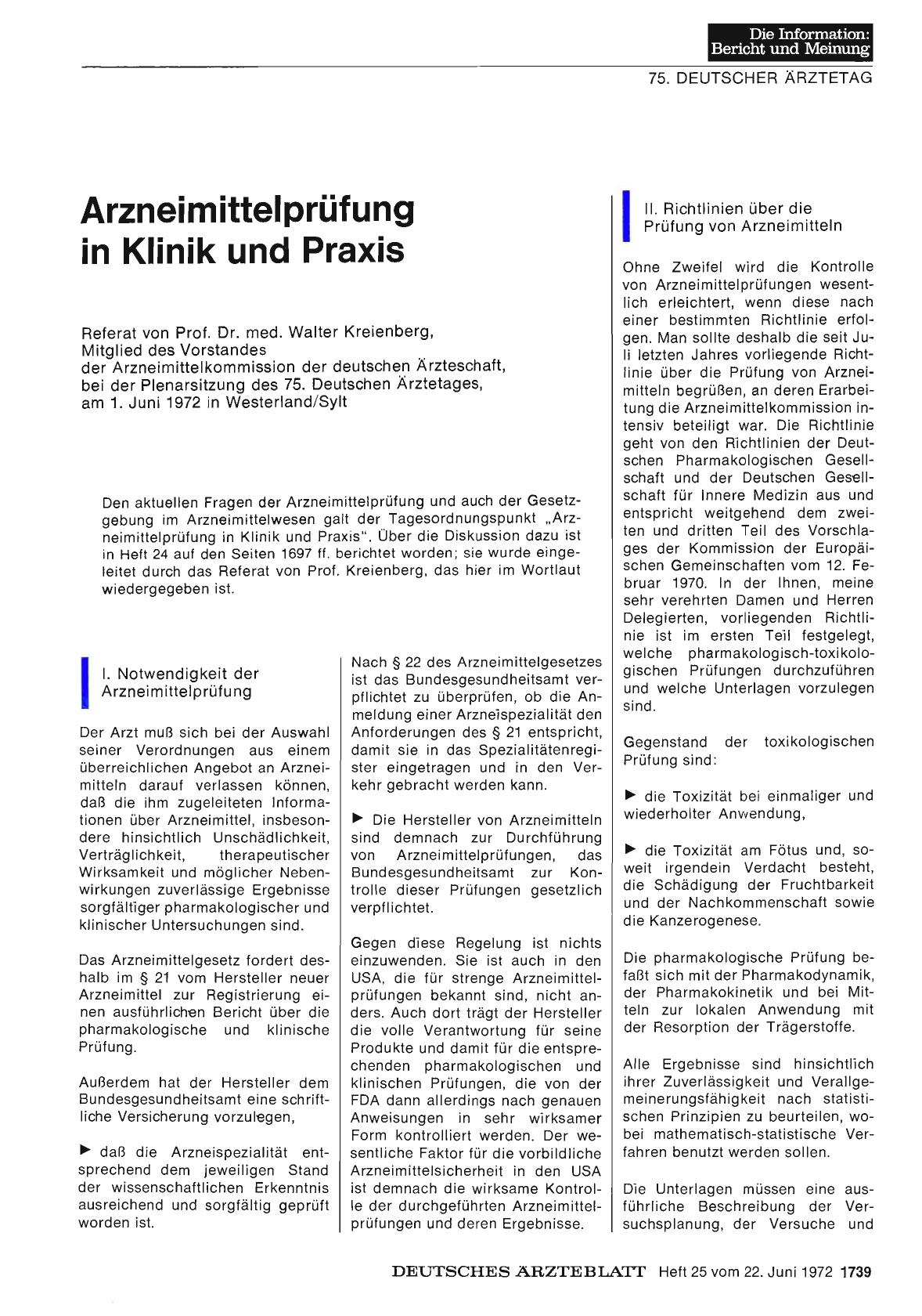 Vorschauseite 1: Arzneimittelprüfung in Klinik und Praxis