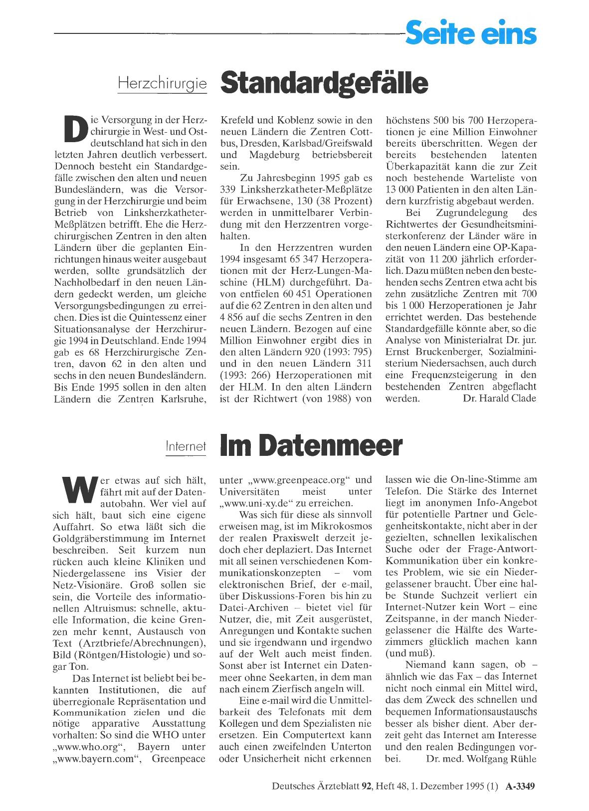 Vorschauseite 1: Internet: Im Datenmeer