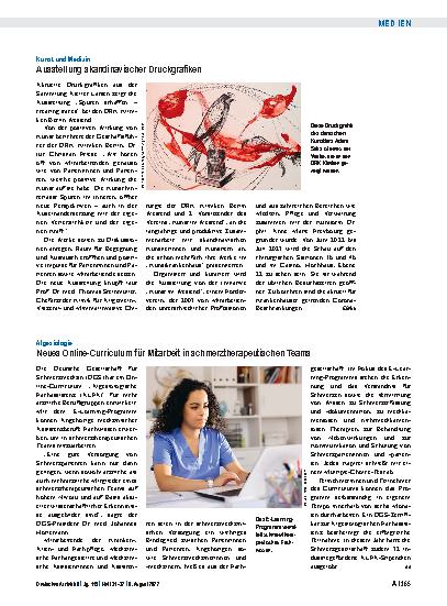 Vorschauseite 1: Kunst und Medizin: Ausstellung skandinavischer Druckgrafiken